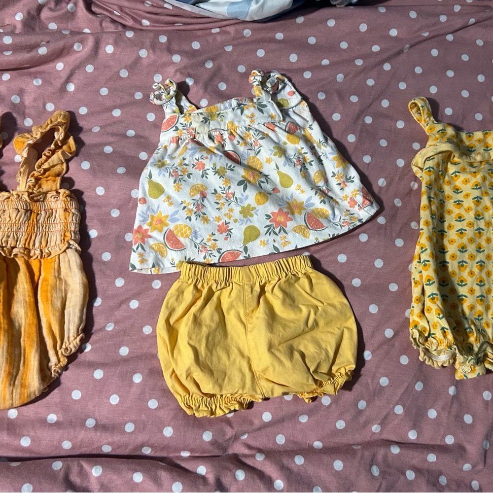 Floral and Yellow Kids Outfit Set